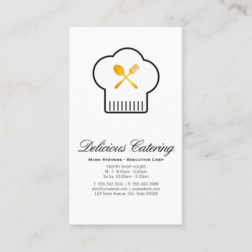 Golden Silverware  Culinary Master Business Card