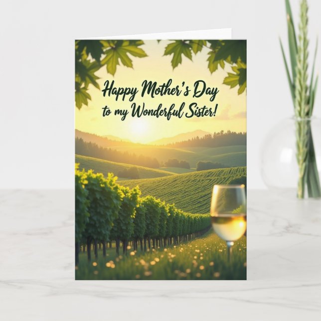 Golden Sister Mothers Day Card (Front)