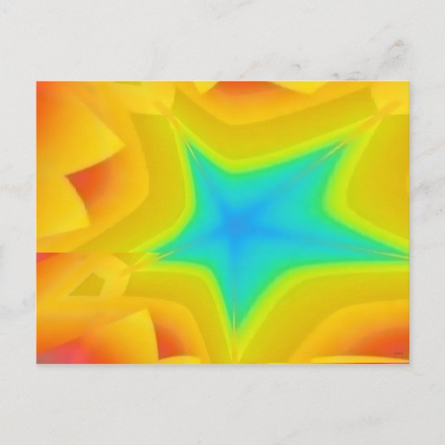 Golden Skies - Ken Gage Abstract Art Postcard (Front)