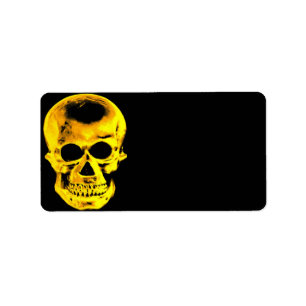 Golden Skull Address Label