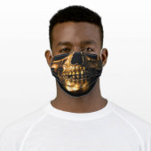 Golden Skull Adult Cloth Face Mask (Worn)