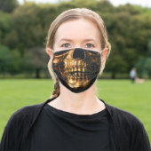 Golden Skull Adult Cloth Face Mask (Outside)