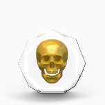 Golden Skull Award<br><div class="desc">Illustration of an isolated golden skull, the background color can be changed as it is a PNG file</div>
