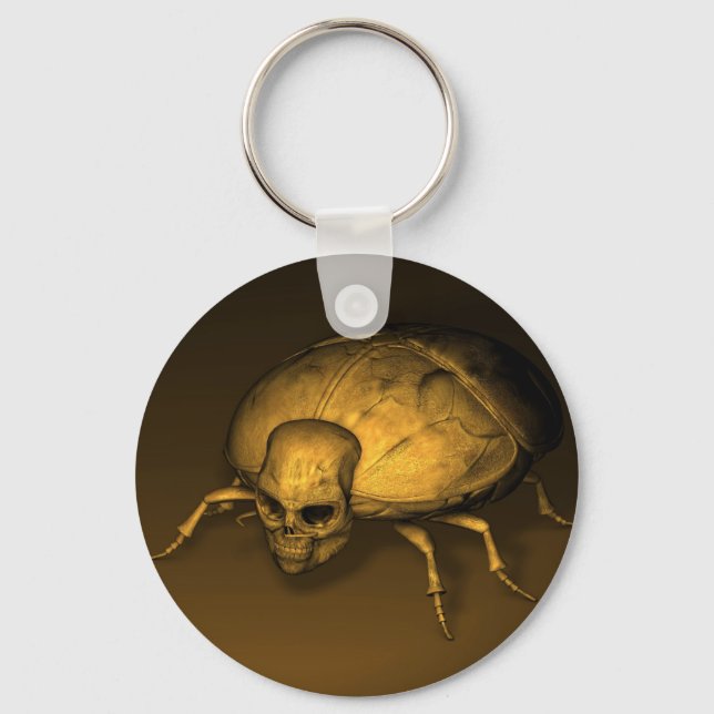 Golden Skull Bug Keychain (Front)