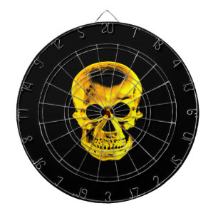 Golden Skull Dart Board