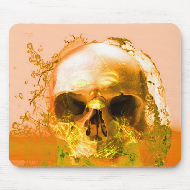 Golden Skull in Water Mouse Pad (Front)