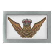 Golden Skull Rectangle Belt Buckle