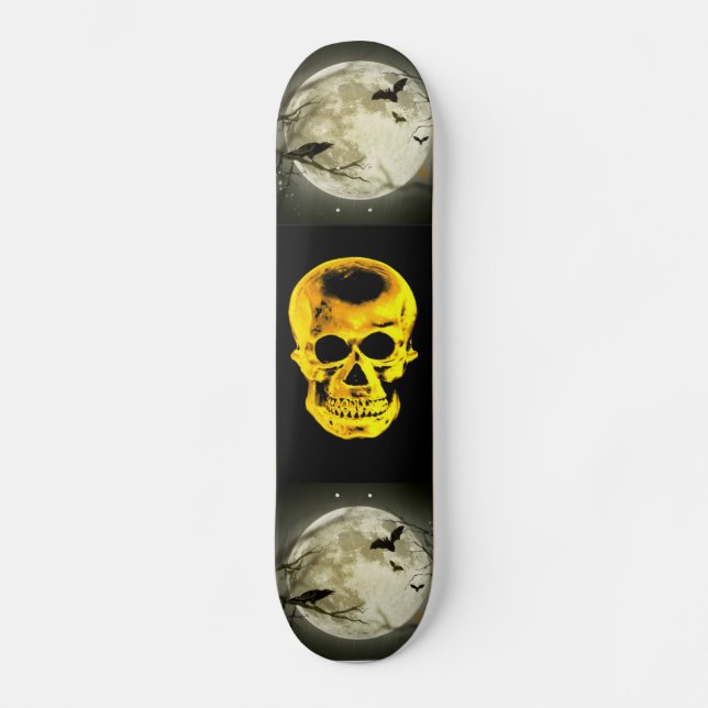 Golden Skull Skateboard Deck (Front)