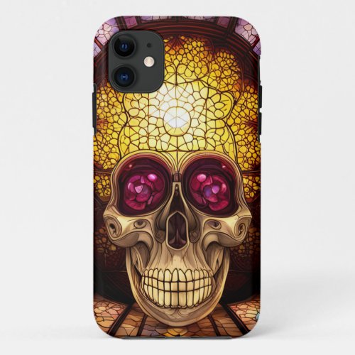 Golden Skull Skull Art Reaper Horror Gothic  iPhone 11 Case