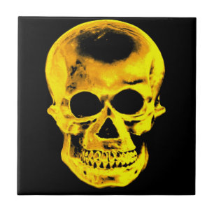 Golden Skull Tile