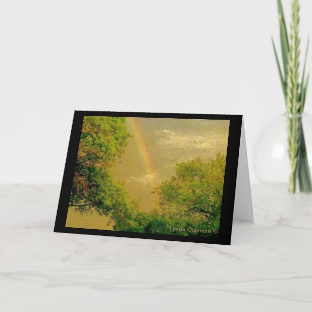 Golden Sky Rainbow Card (Front)