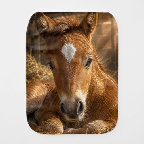 Golden Slumber gentle Foal Baby Burp Cloth