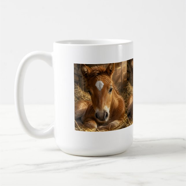 Golden Slumber gentle Foal Coffee Mug (Left)