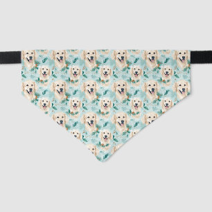 Golden Smiles Floral Dog Pet Bandana Collar