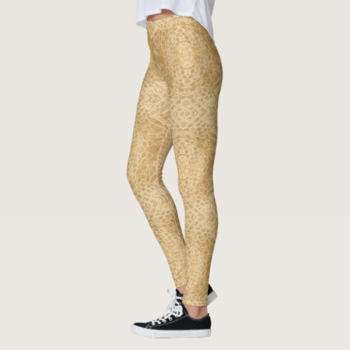 Golden Snake Skin Molt Leggings