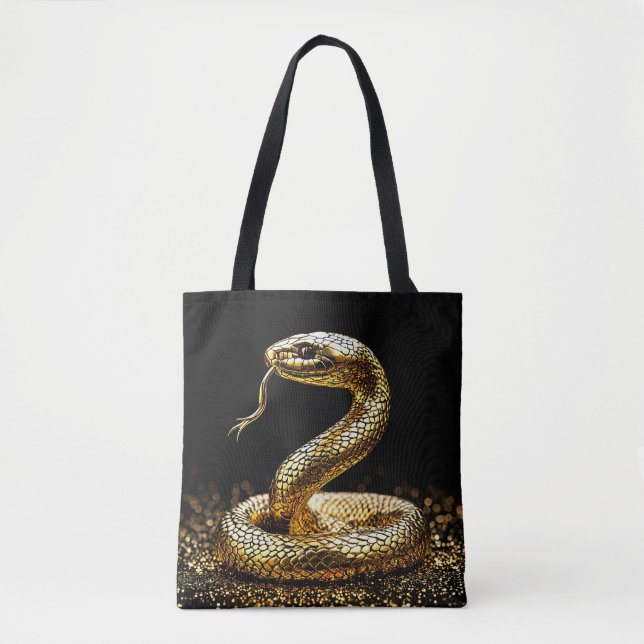 Golden snake tote bag (Front)