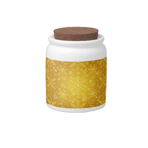 Golden Snow Candy Jar