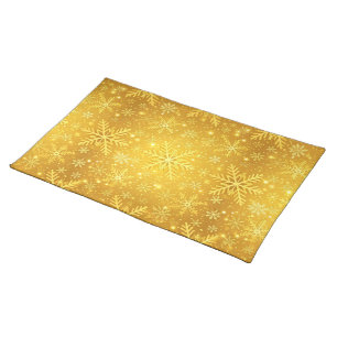 Golden Snow Cloth Placemat