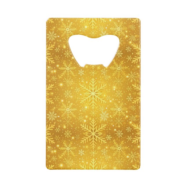 Golden Snow Credit Card Bottle Opener (Front)