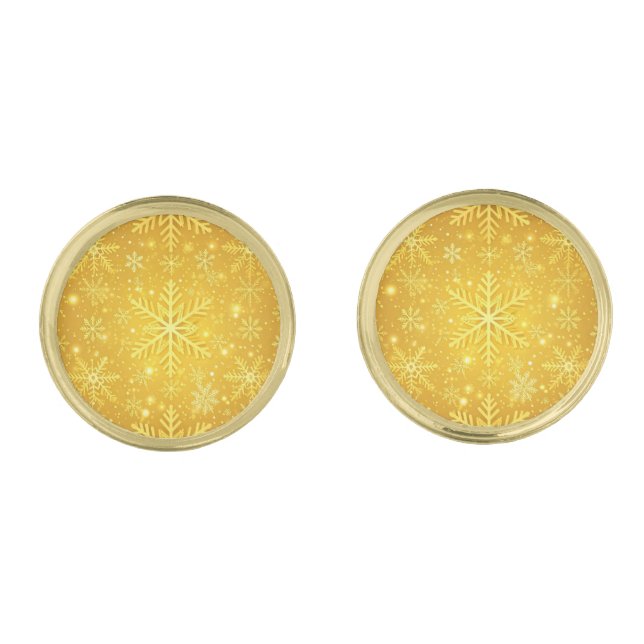 Golden Snow Cufflinks (Front)