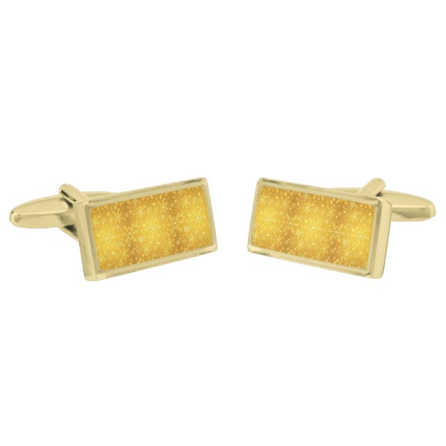 Golden Snow Cufflinks (Angled)