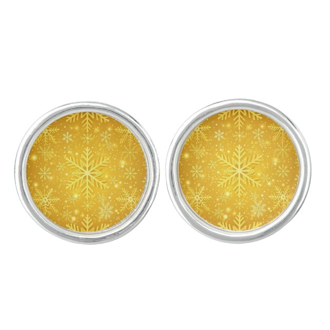 Golden Snow Cufflinks (Front)