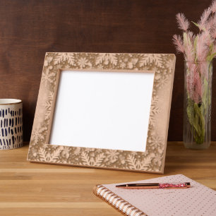 Golden Snow Engraved Frames