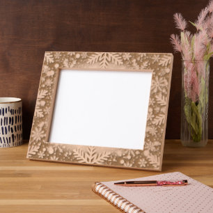 Golden Snow Engraved Frames