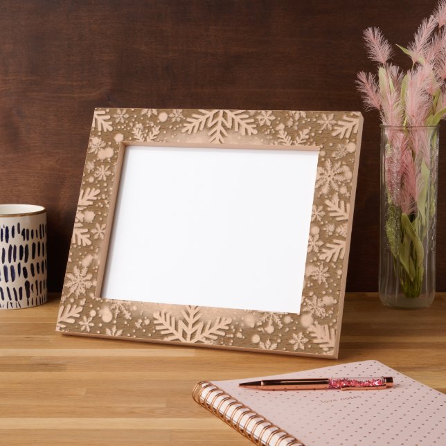 Golden Snow Engraved Frames (Left)