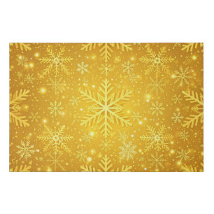 Golden Snow Faux Canvas Print