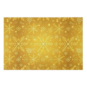 Golden Snow Faux Canvas Print