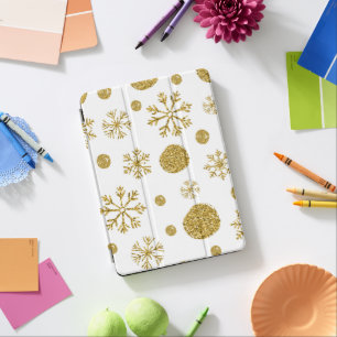 Golden Snow Flakes 1 iPad Pro Cover