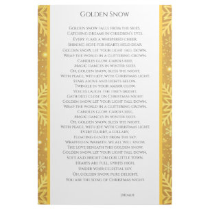 Golden Snow Gallery Wrap