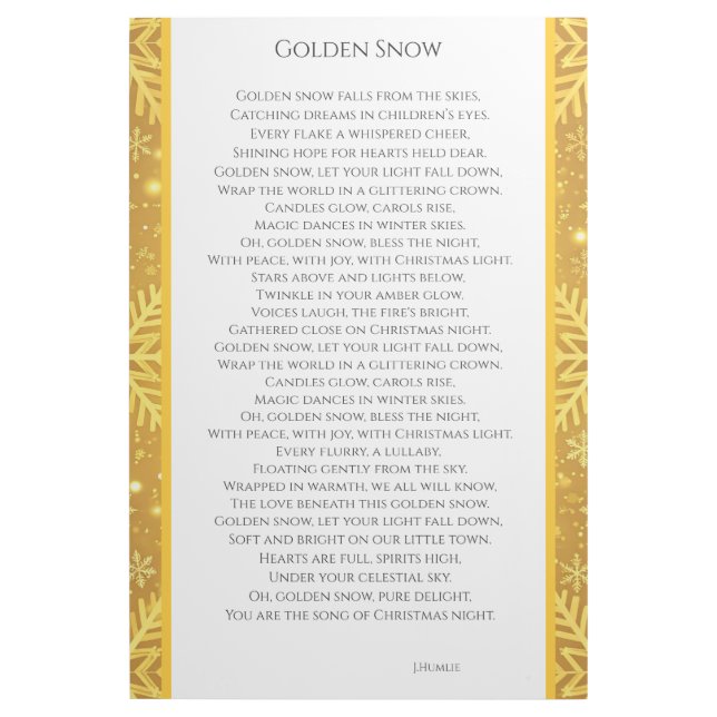 Golden Snow Gallery Wrap (Front)
