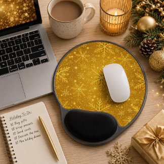 Golden Snow Gel Mouse Pad