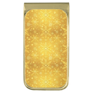 Golden Snow Gold Finish Money Clip