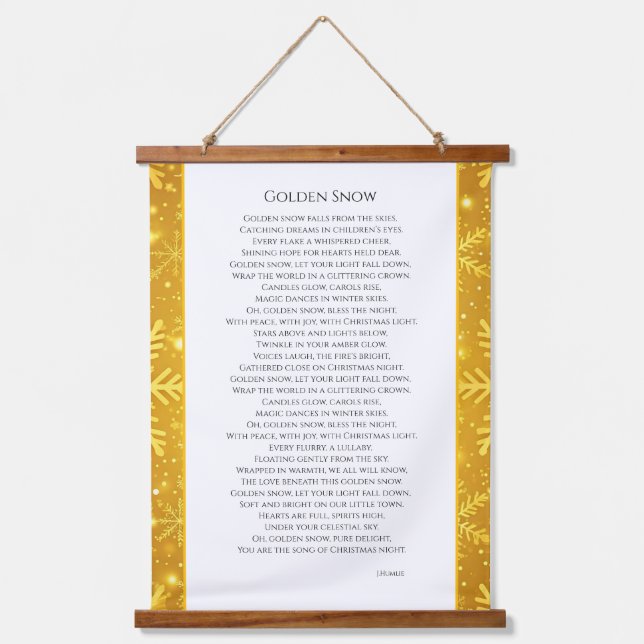 Golden Snow Hanging Tapestry (Front)