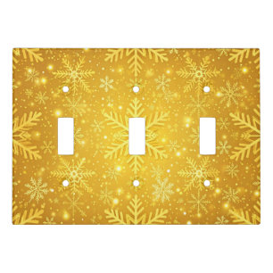 Golden Snow Light Switch Cover