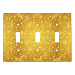 Golden Snow Light Switch Cover