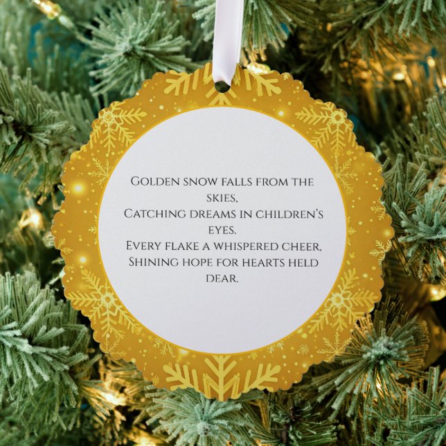 Golden Snow Ornament Card (Insitu (Tree))