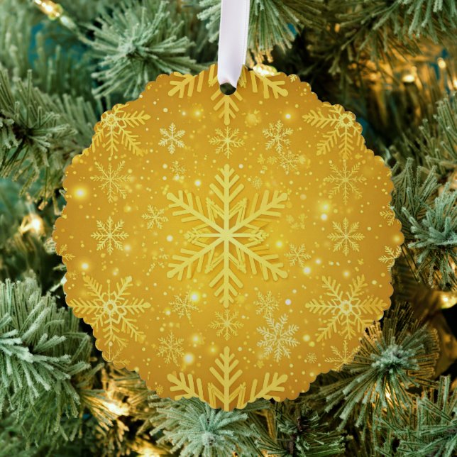 Golden Snow Ornament Card (Insitu (Tree))