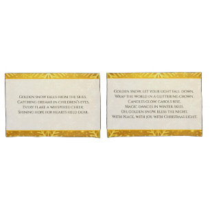 Golden Snow Pillow Case
