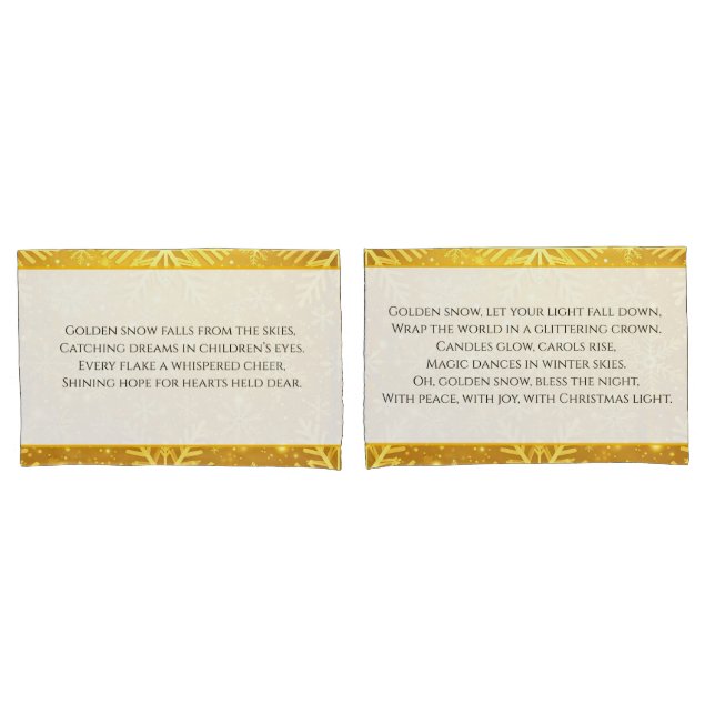 Golden Snow Pillow Case (Front-Set)