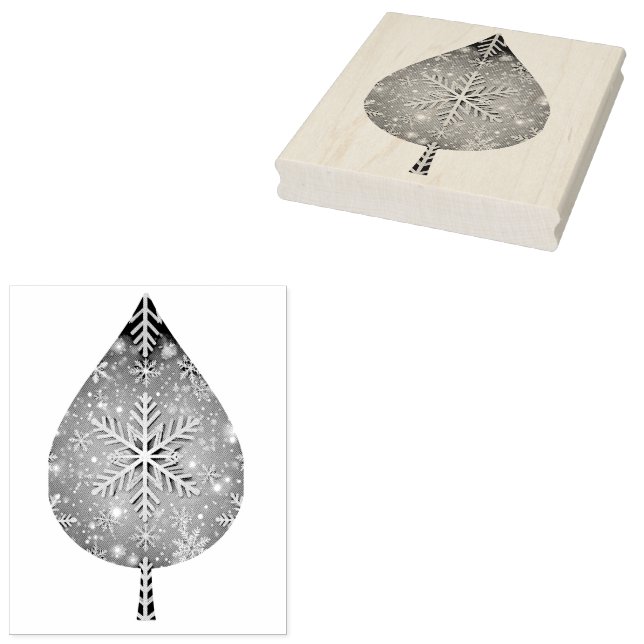 Golden Snow Rubber Stamp (Stamped)