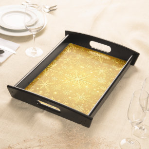 Golden Snow Serving Tray