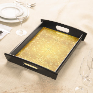 Golden Snow Serving Tray
