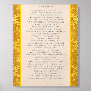 Golden Snow Wood Photo Tile