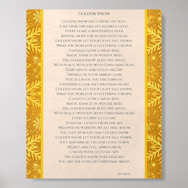 Golden Snow Wood Photo Tile (Front Set)