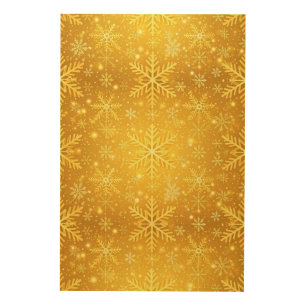 Golden Snow Wood Wall Art