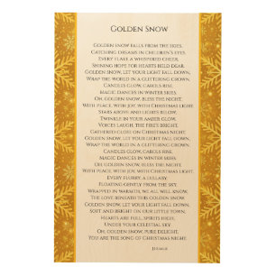 Golden Snow Wood Wall Art